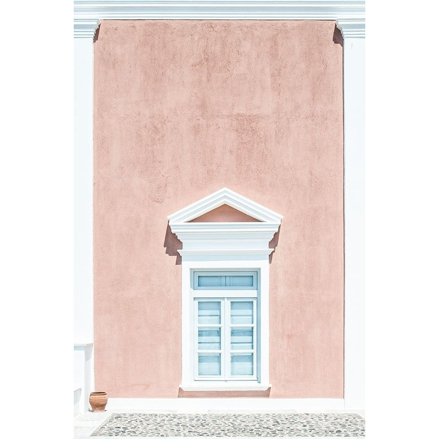 Pink Wall And A Pediment Poster Print - Linda Wride-VARPDX2202741 Image 1