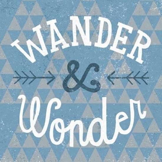 Mod Triangles Wander and Wonder Blue Poster Print by Michael Mullan-VARPDX22291 Image 1