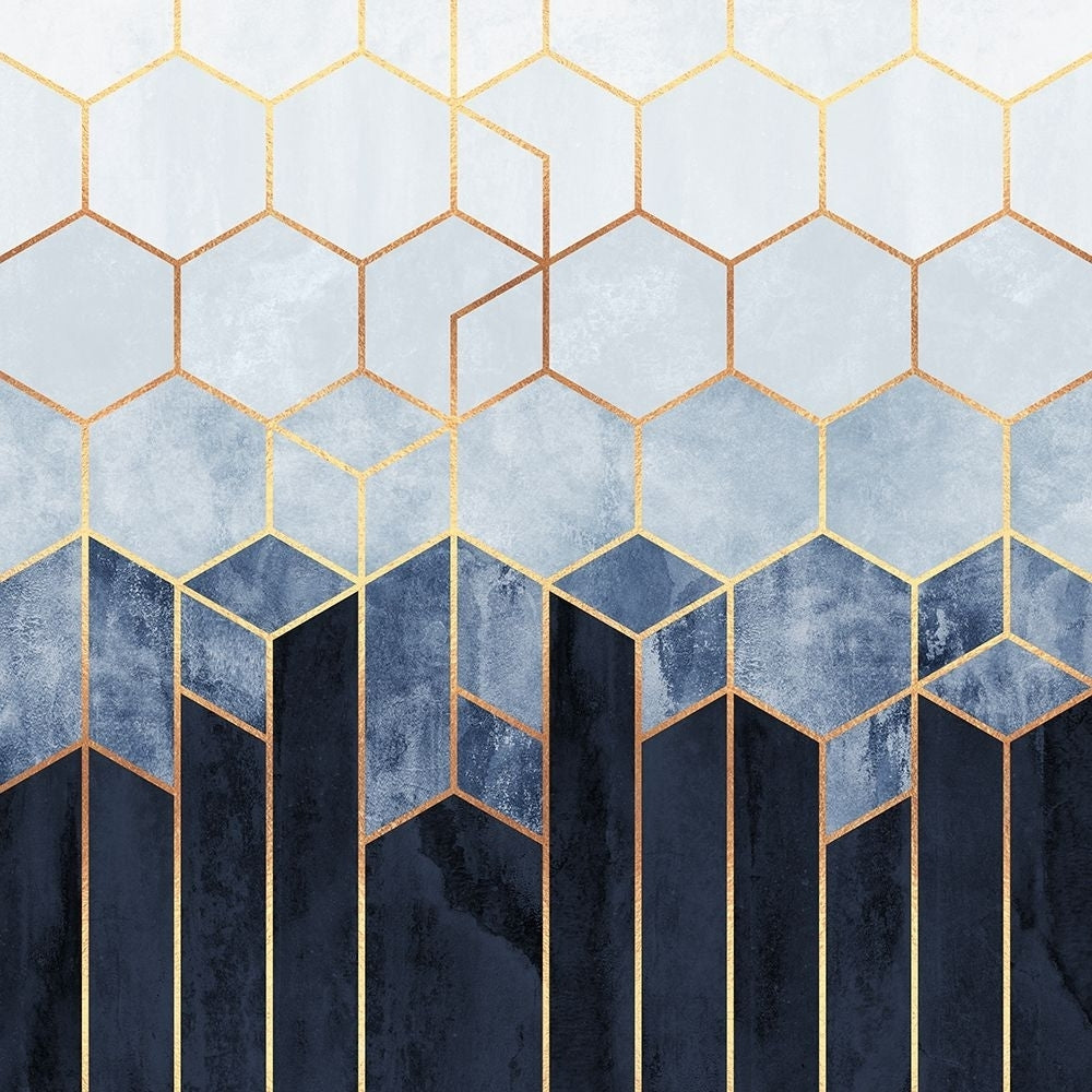 Soft Blue Hexagons Poster Print - Elisabeth Fredriksson-VARPDX2229662 Image 1