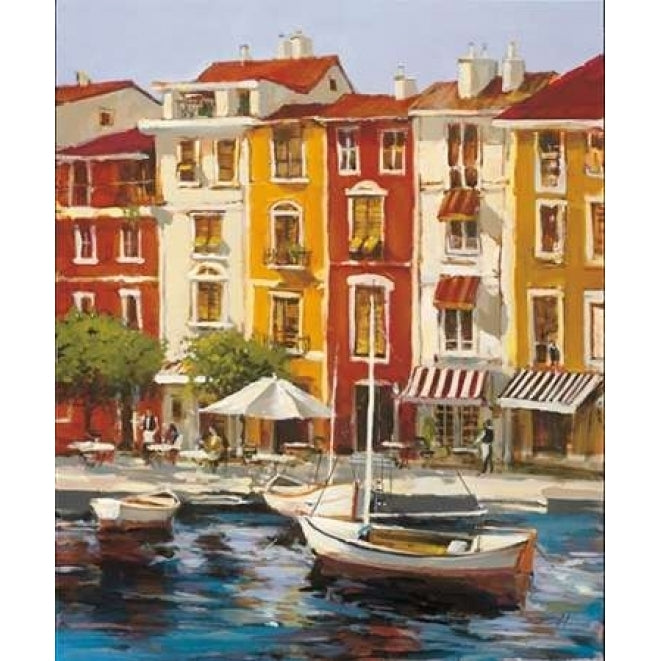 Mediterranean Waterfront I Poster Print by Brent Heighton-VARPDX222HEI1014 Image 1