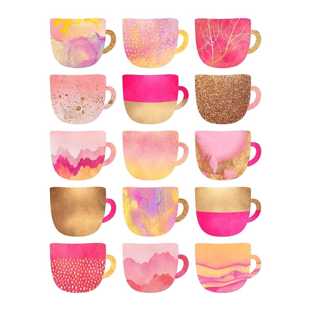 Pretty Pink Coffee Cups Poster Print - Elisabeth Fredriksson-VARPDX2231933 Image 1