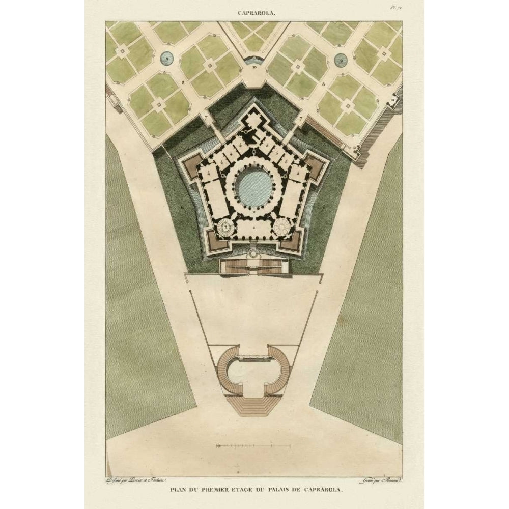 Plan Du Palais De Caprarola Poster Print - Bonnard-VARPDX22340Z Image 1