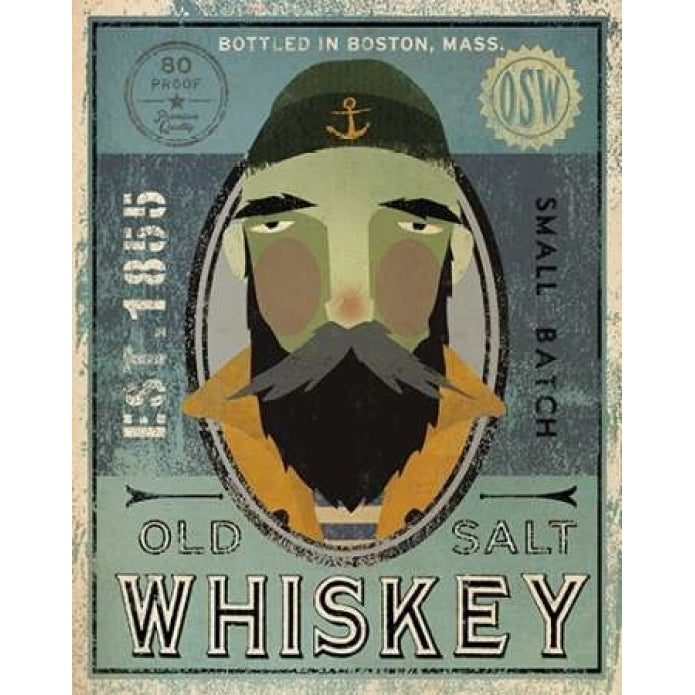 Fisherman V Old Salt Whiskey Poster Print by Ryan Fowler-VARPDX22444 Image 2