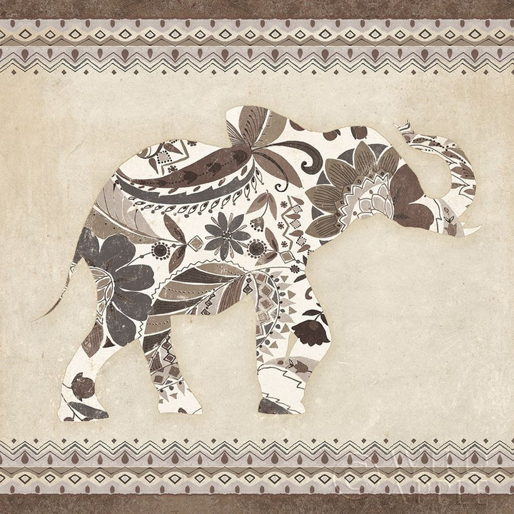 Boho Elephant I Neutral Poster Print by Wild Apple Portfolio-VARPDX22454 Image 1