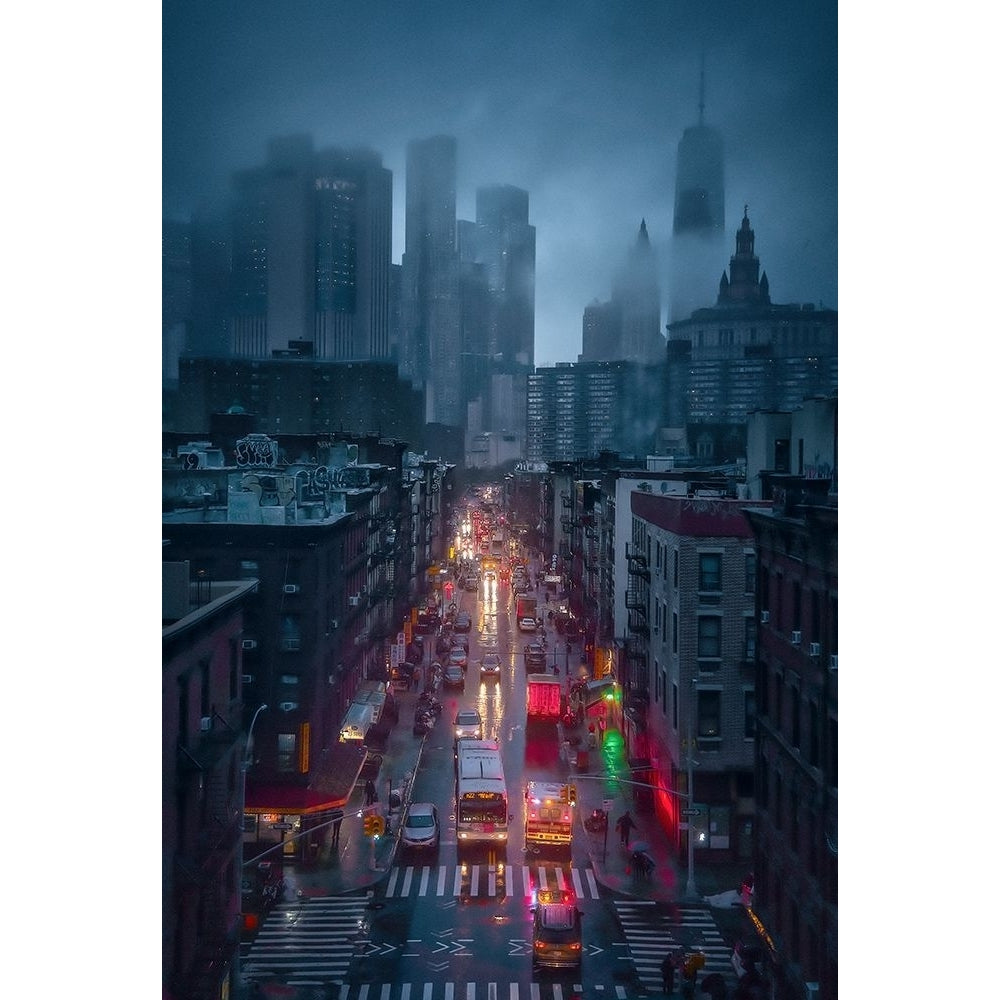 Raining China Town Poster Print - Javier De La-VARPDX2249286 Image 1