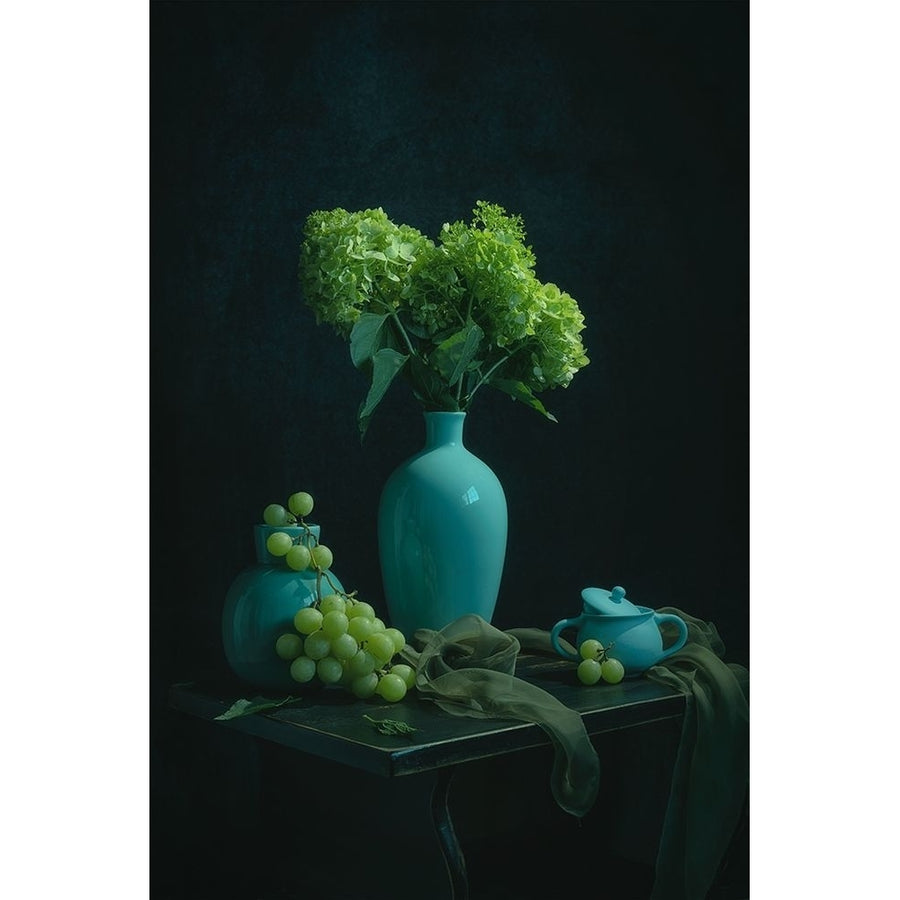 Green Hydrangea And Grape Poster Print - Lydia Jacobs-VARPDX2320639 Image 1