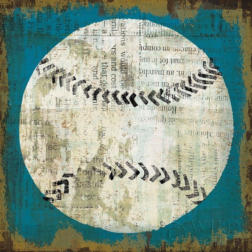 Ball I on Blue Poster Print by Michael Mullan-VARPDX23704 Image 1