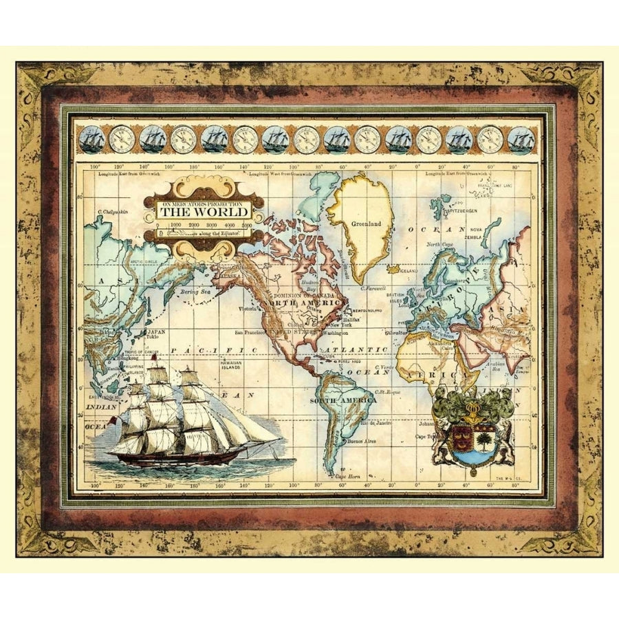 Map of the World Poster Print - Studio Vision-VARPDX24005Z Image 1