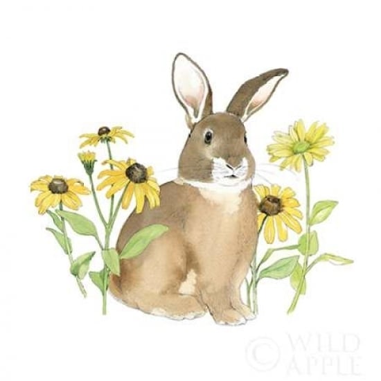 Wildflower Bunnies III Sq Poster Print by Beth Grove-VARPDX24701 Image 1