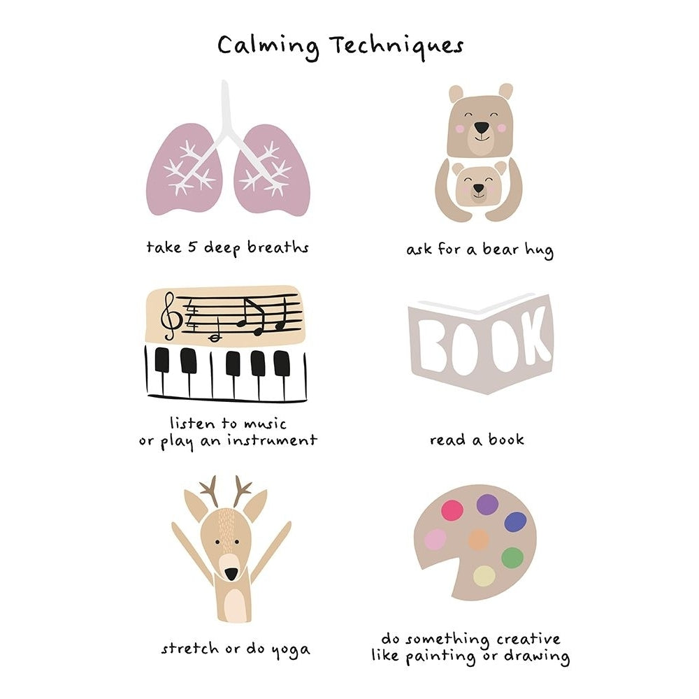 Childrens calming meditation emotions print 2 Poster Print - Sarah Manovski-VARPDX2471107 Image 1