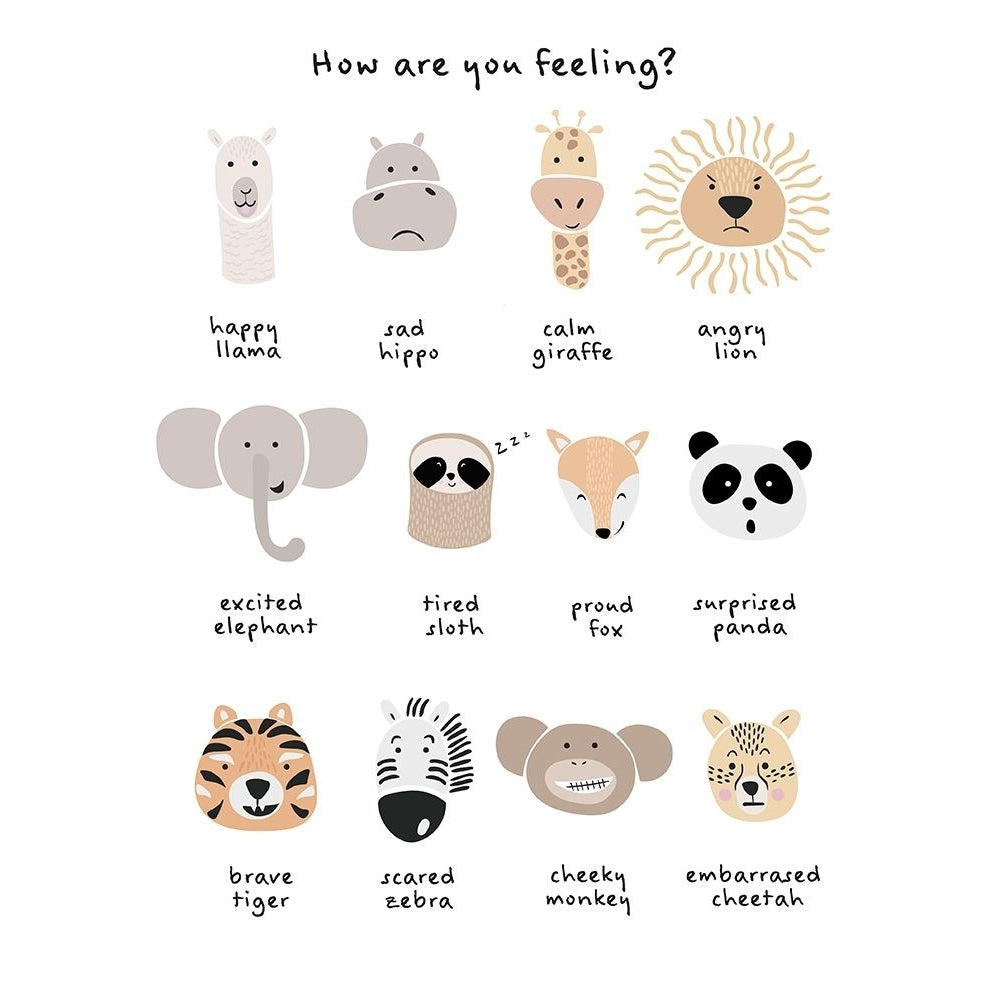 Childrens calming meditation emotions print 1 Poster Print - Sarah Manovski-VARPDX2471105 Image 1