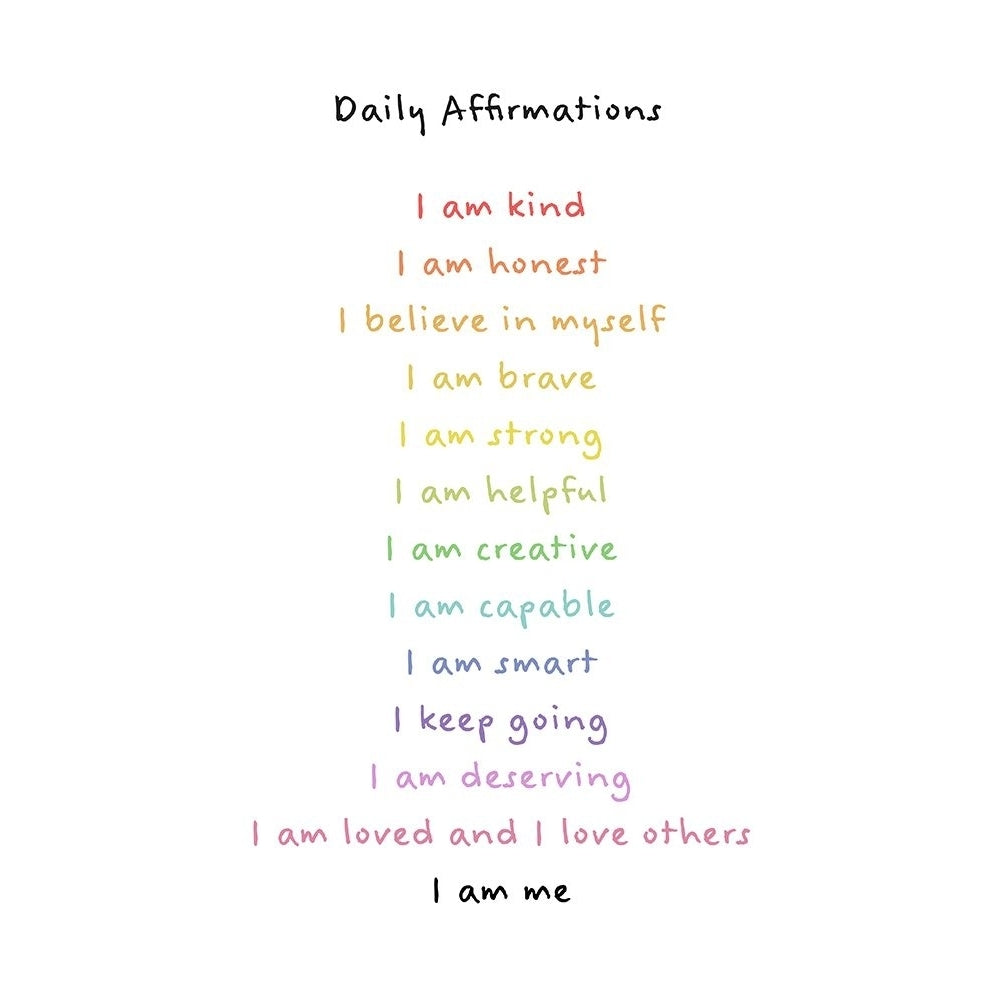 Childrens affirmations emotions print 3 Poster Print - Sarah Manovski-VARPDX2471109 Image 1