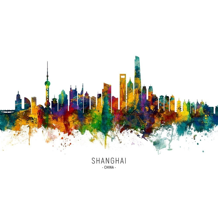 Shanghai China Skyline Poster Print - Michael Tompsett-VARPDX2501494 Image 1