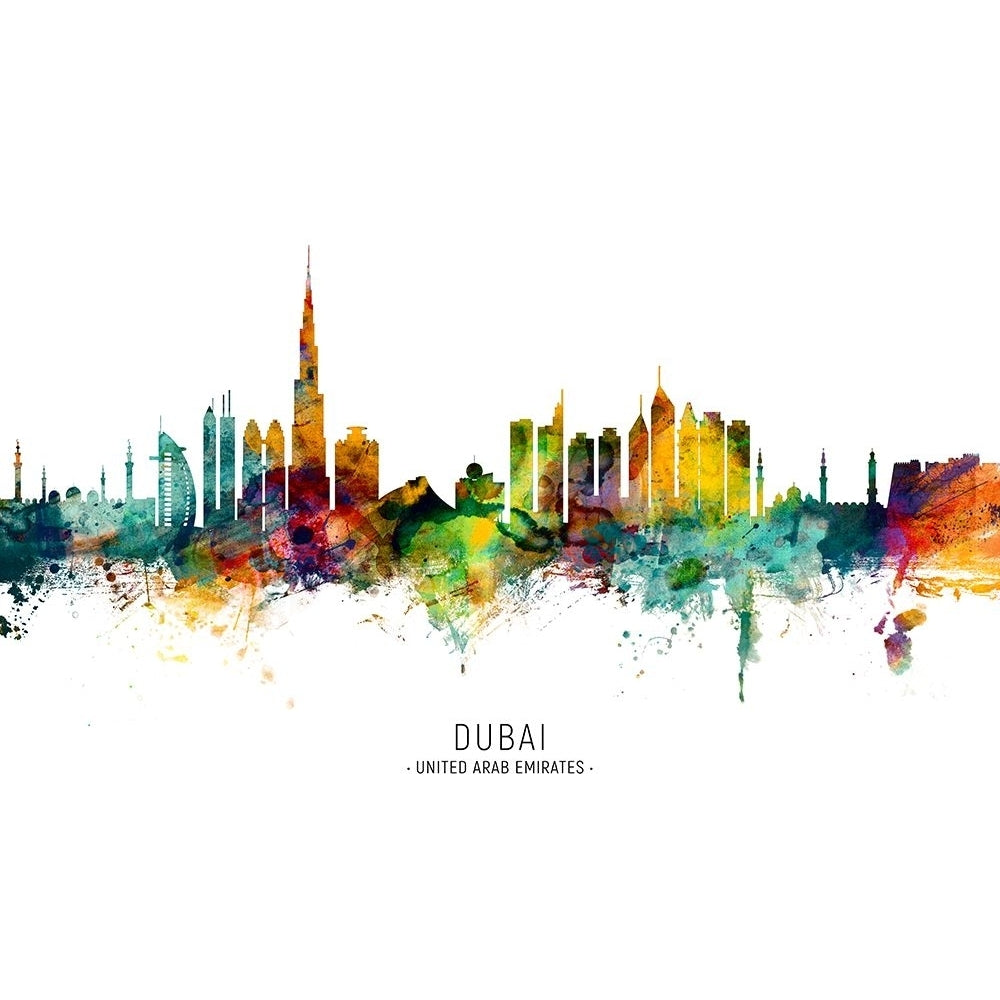 Dubai UAE Skyline Poster Print - Michael Tompsett-VARPDX2501452 Image 1