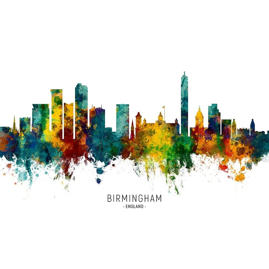 Birmingham England Skyline Poster Print - Michael Tompsett-VARPDX2501590 Image 1