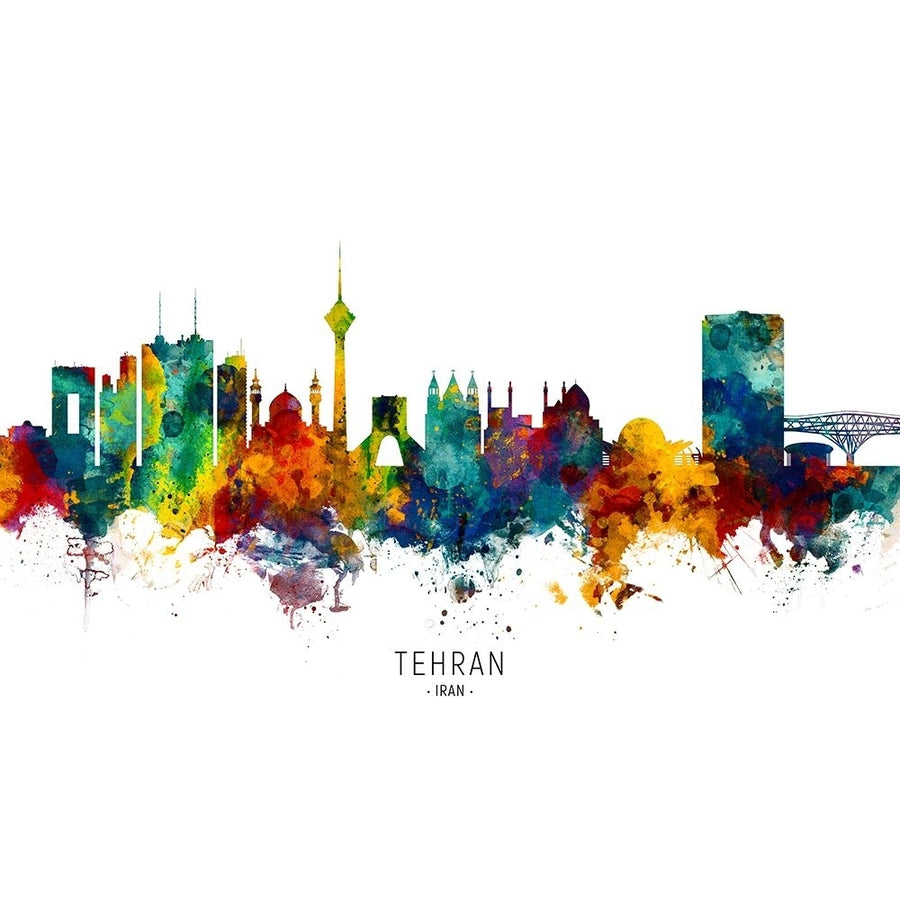 Tehran Iran Skyline Poster Print - Michael Tompsett-VARPDX2501499 Image 1