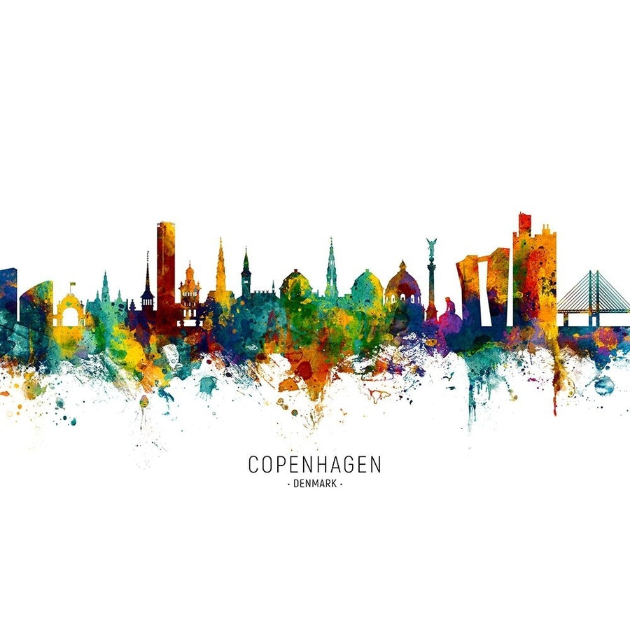 Copenhagen Denmark Skyline Poster Print - Michael Tompsett-VARPDX2501594 Image 1