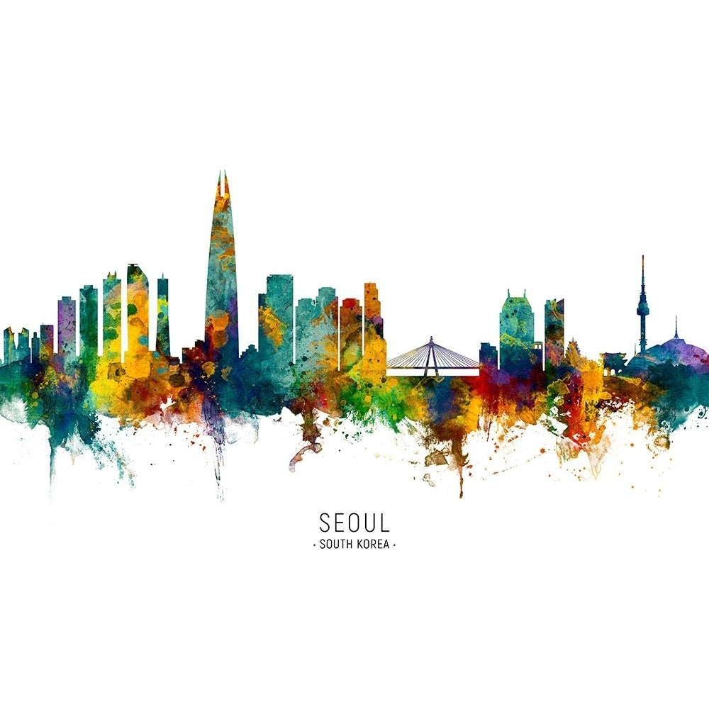 Seoul Skyline South Korea Poster Print - Michael Tompsett-VARPDX2501683 Image 1