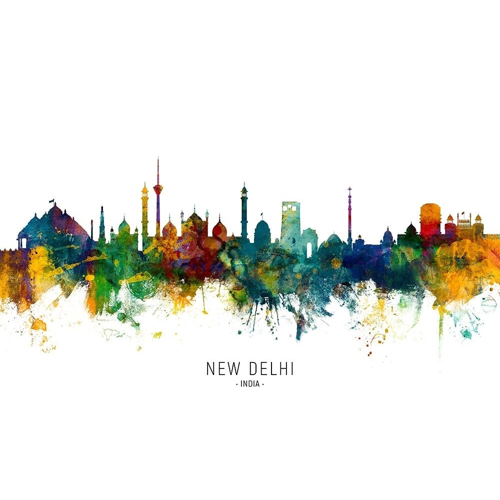 Delhi India Skyline Poster Print - Michael Tompsett-VARPDX2501726 Image 1