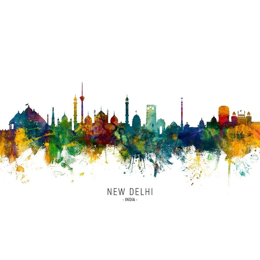 Delhi India Skyline Poster Print - Michael Tompsett-VARPDX2501726 Image 1