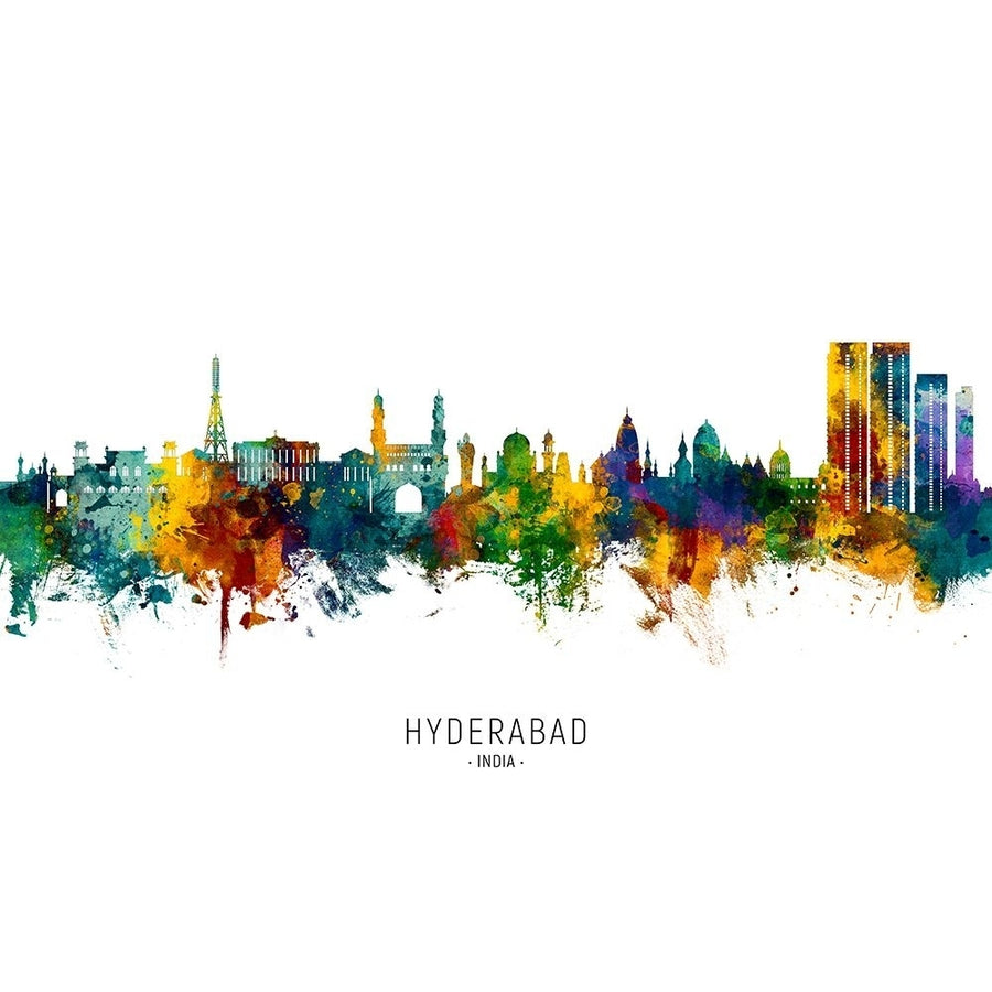 Hyderabad Skyline India Poster Print - Michael Tompsett-VARPDX2502509 Image 1