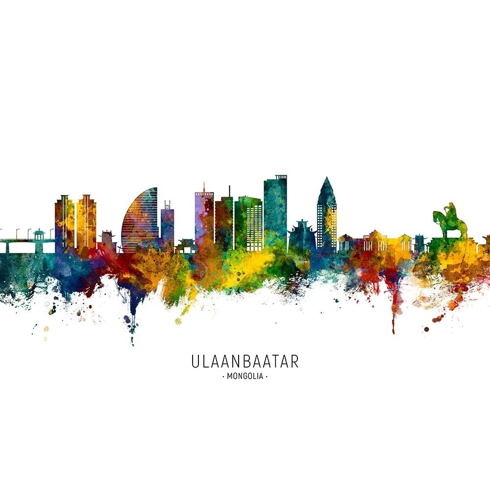 Ulaanbaatar Mongolia Skyline Poster Print - Michael Tompsett-VARPDX2502510 Image 1