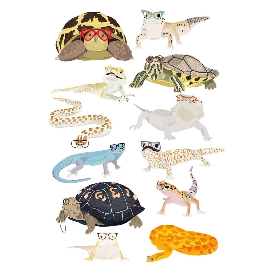 A1 Reptiles In Glasses Poster Print - Hanna Melin-VARPDX2507867 Image 1