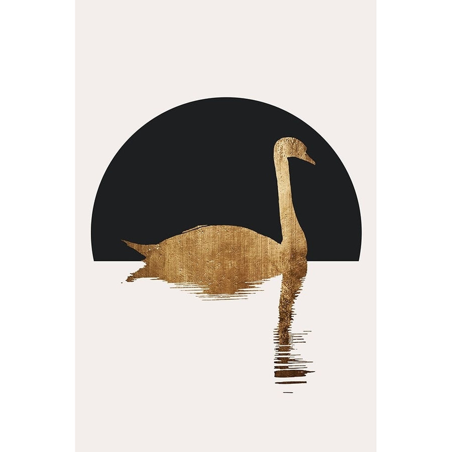 The Swan Black Poster Print - Kubistika-VARPDX2512523 Image 1