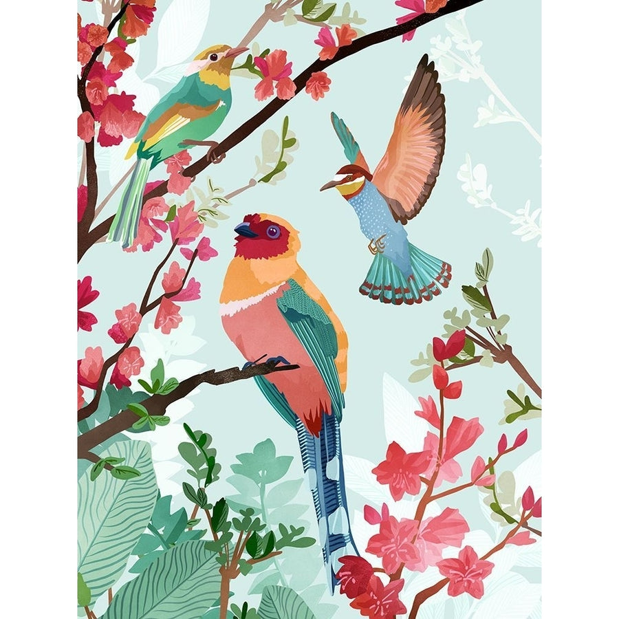 Birds of Summer Poster Print - Goed Blauw-VARPDX2544249 Image 1