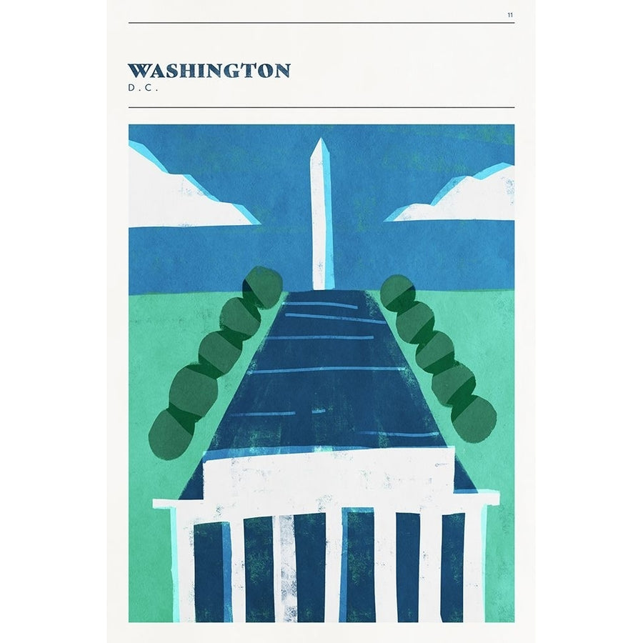 Mid Century City - Washington DC Poster Print - Art Group Circle-VARPDX2559049 Image 1