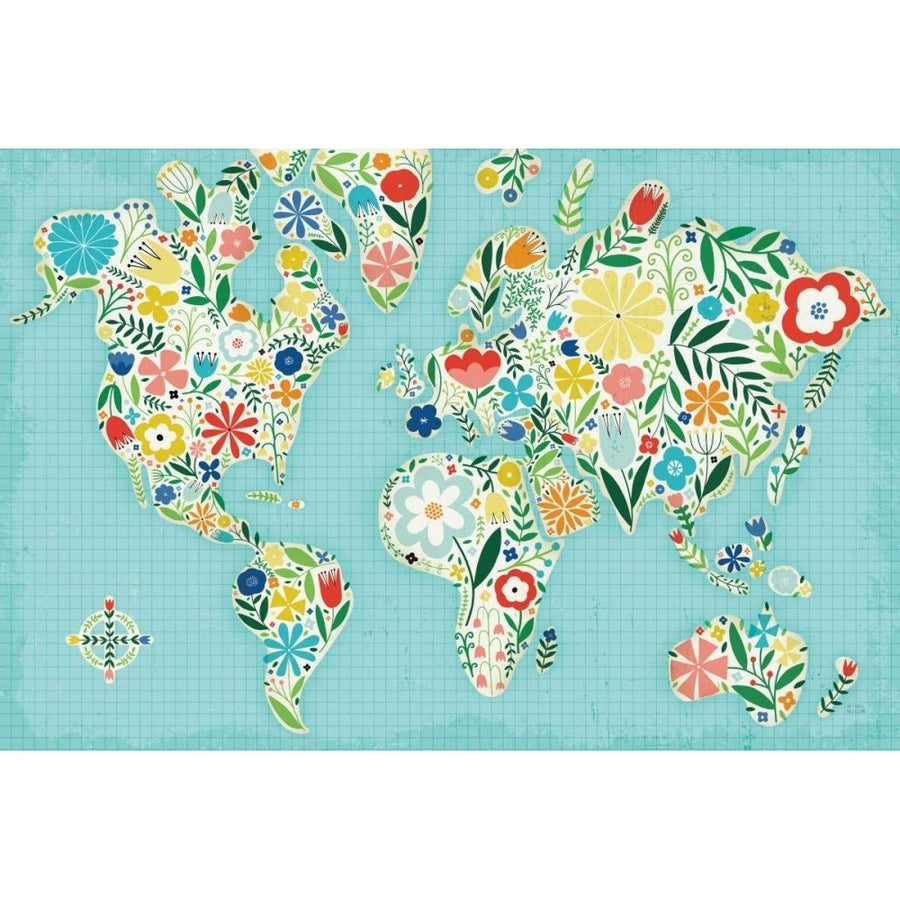 Floral World Blue Poster Print by Michael Mullan-VARPDX25719 Image 1