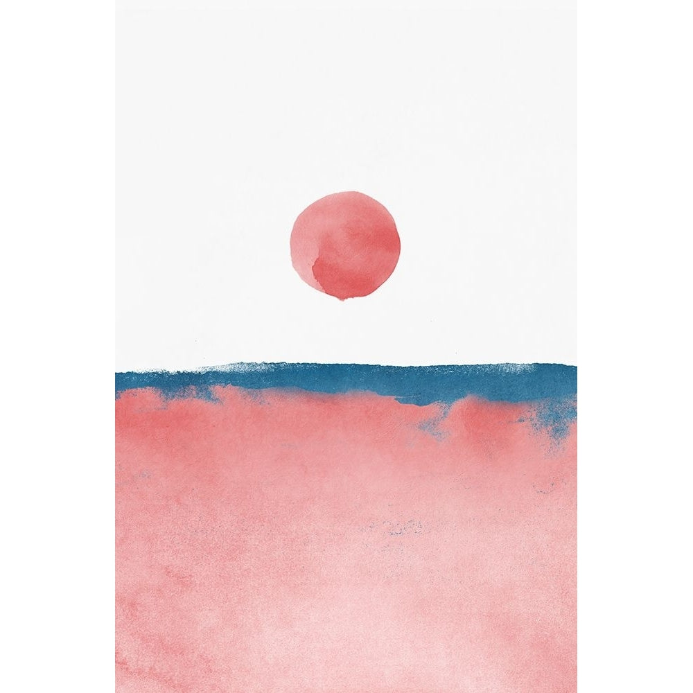 Minimal Landscape Pink And Navy Blue 02 Poster Print - Amini54-VARPDX2583814 Image 1