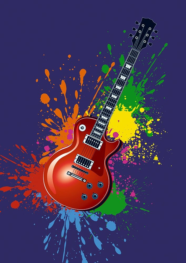 Electric Guitar Pop Art Colours-VARPDX2574496 Image 1