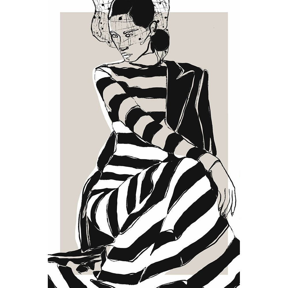 Striped Dress Poster Print - Treechild-VARPDX2608758 Image 1