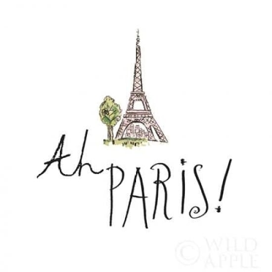 Ah Paris I on White Poster Print by Pela Studio-VARPDX26192 Image 2