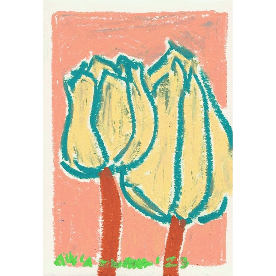 Pink Tulips Peach Poster Print - Ania Zwara-VARPDX2619821 Image 1