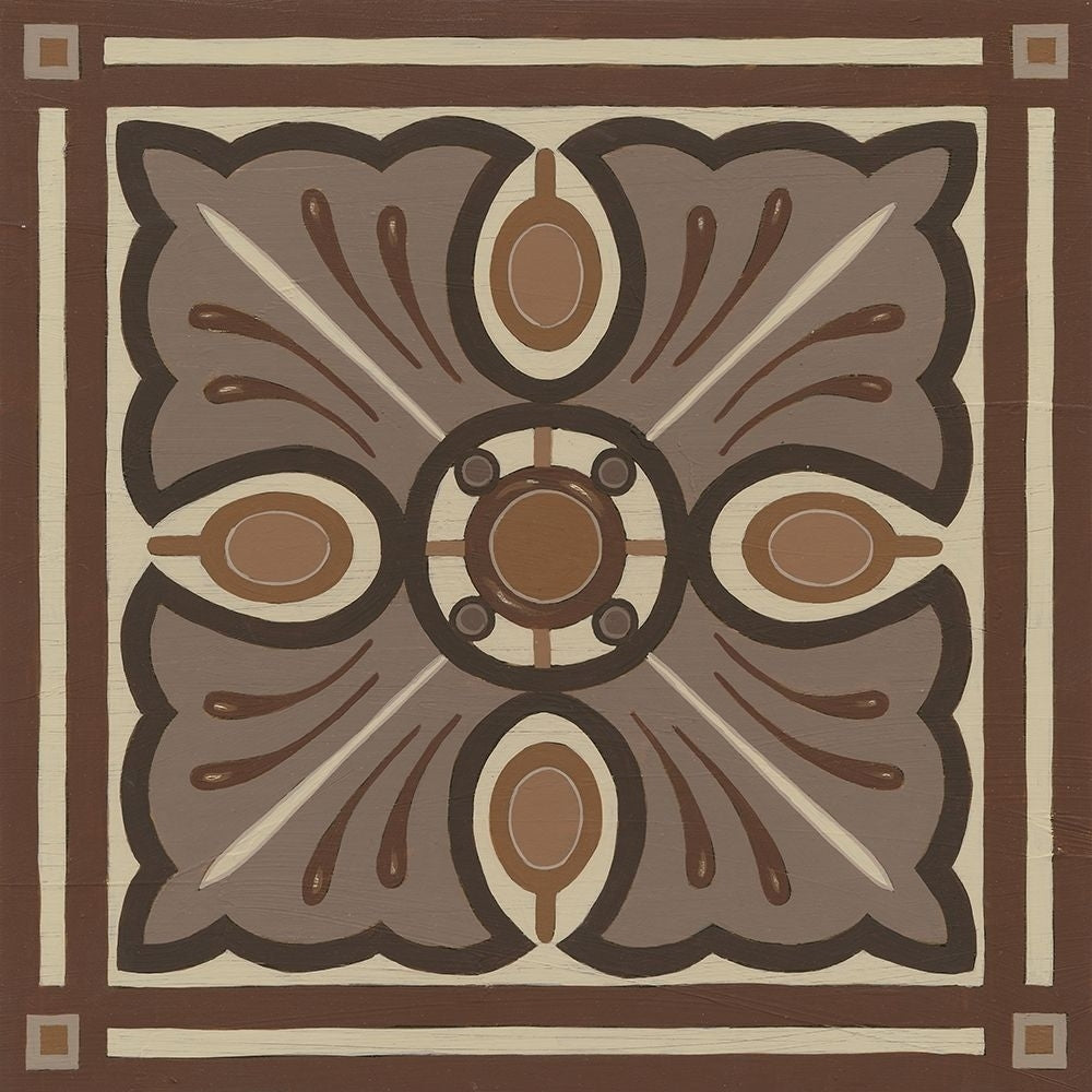 Piazza Tile in Brown I Poster Print - June Erica Vess-VARPDX26222D Image 1