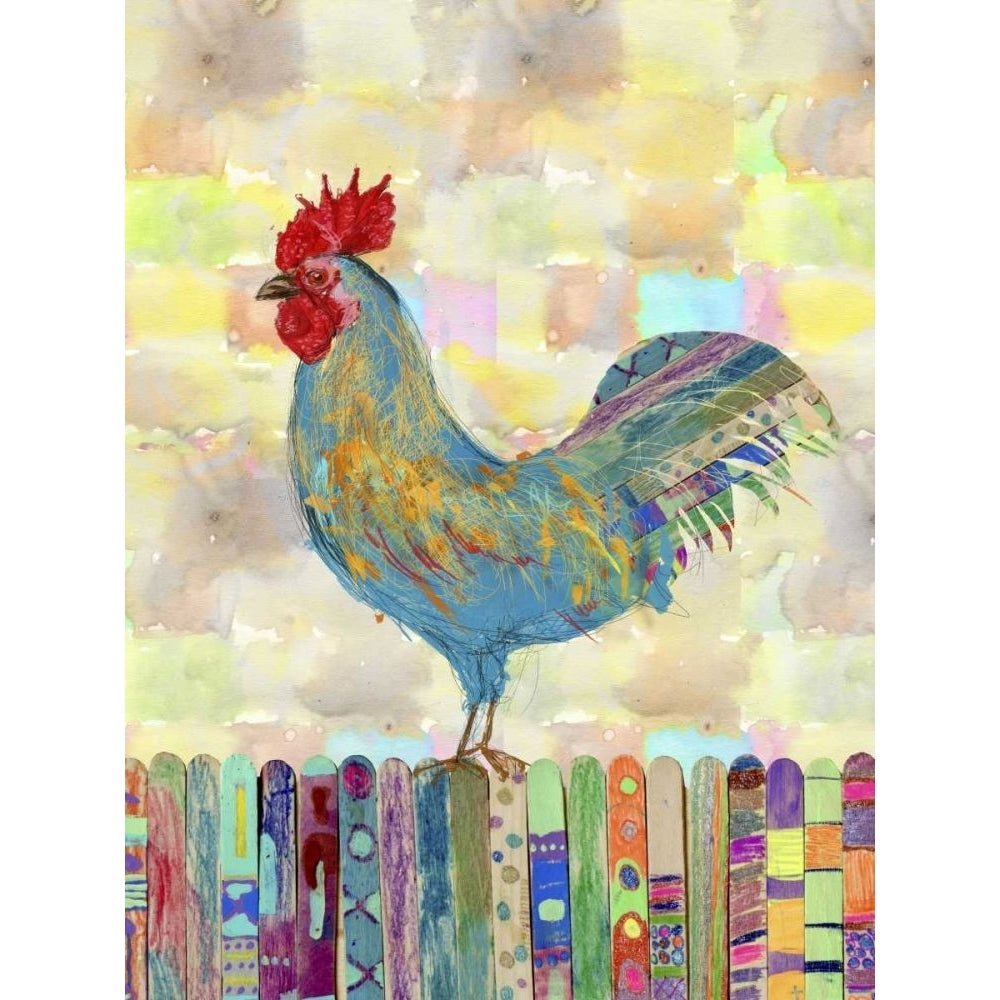 Rooster on a Fence II Poster Print - Ingrid Blixt-VARPDX26408D Image 1