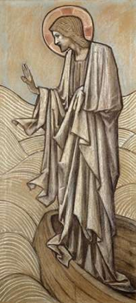 Christ Stilling The Waves Poster Print by Sir Edward Burne-Jones-VARPDX264657 Image 1