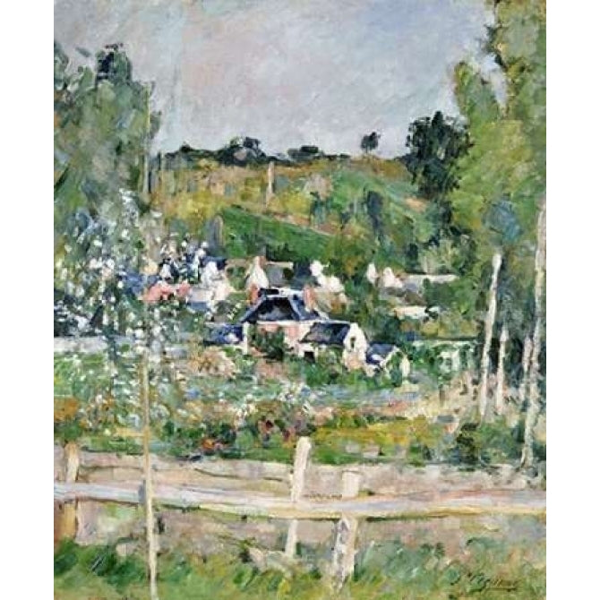 A View of Auvers-Sur-Oise; The Fence Poster Print by Paul Cezanne-VARPDX264688 Image 2