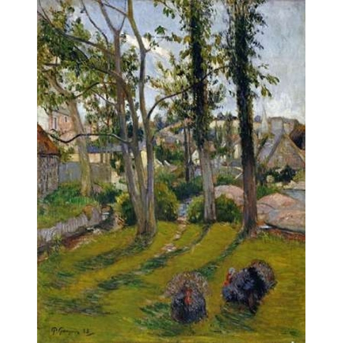 Les Dindons - Pont Aven Landscape 1888 Poster Print by Paul Gauguin-VARPDX264909 Image 2