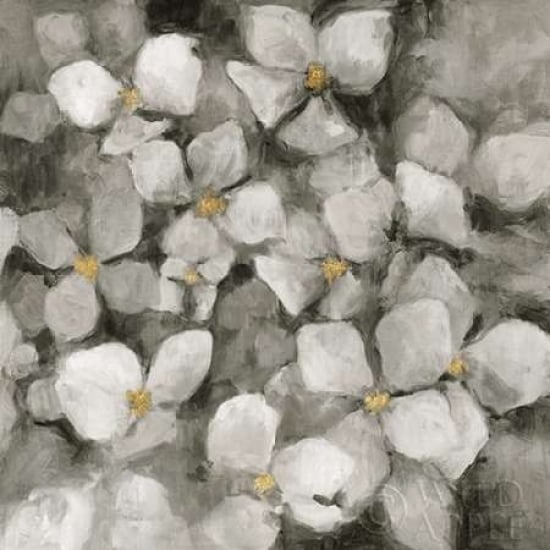 Midnight Neutral Hydrangeas with Gold Poster Print by Marilyn Hageman-VARPDX26494 Image 2