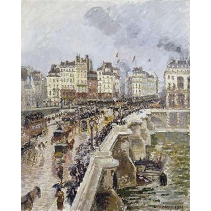 The Pont Neuf On a Rainy Afternoon Poster Print by Camille Pissarro-VARPDX265362 Image 2