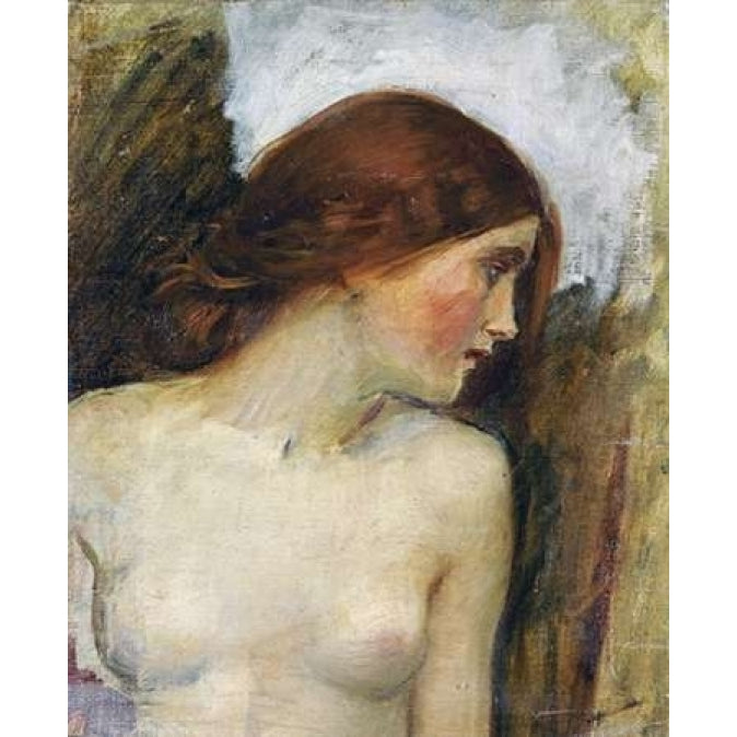 Study For The Head of Echo Poster Print by John William Waterhouse-VARPDX265779 Image 1