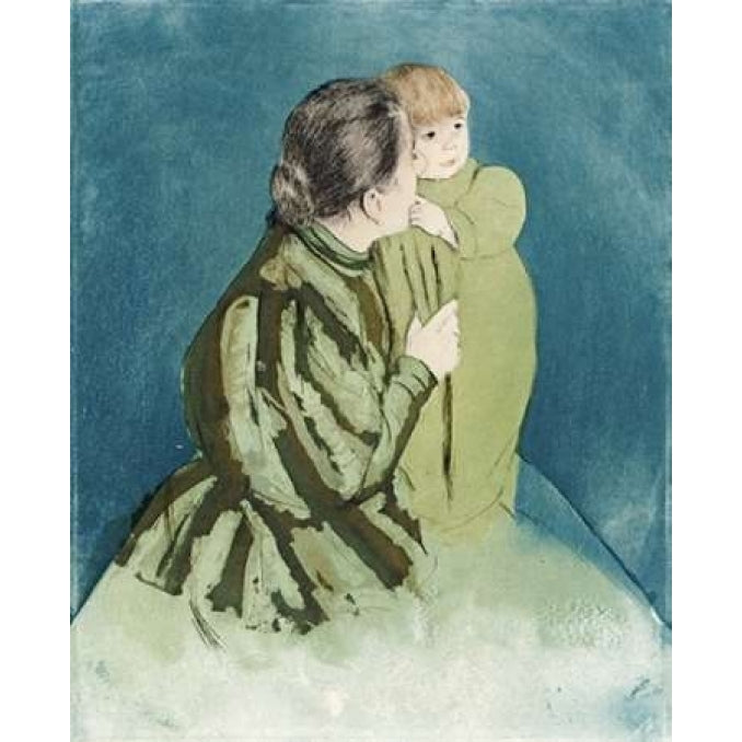 Peasant Mother and Child Poster Print by Mary Cassatt-VARPDX266053 Image 2