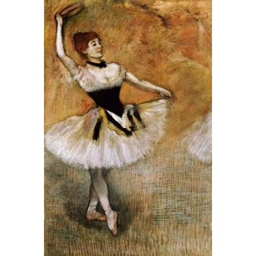 Dancer With a Tambourine Poster Print by Edgar Degas-VARPDX266193 Image 1