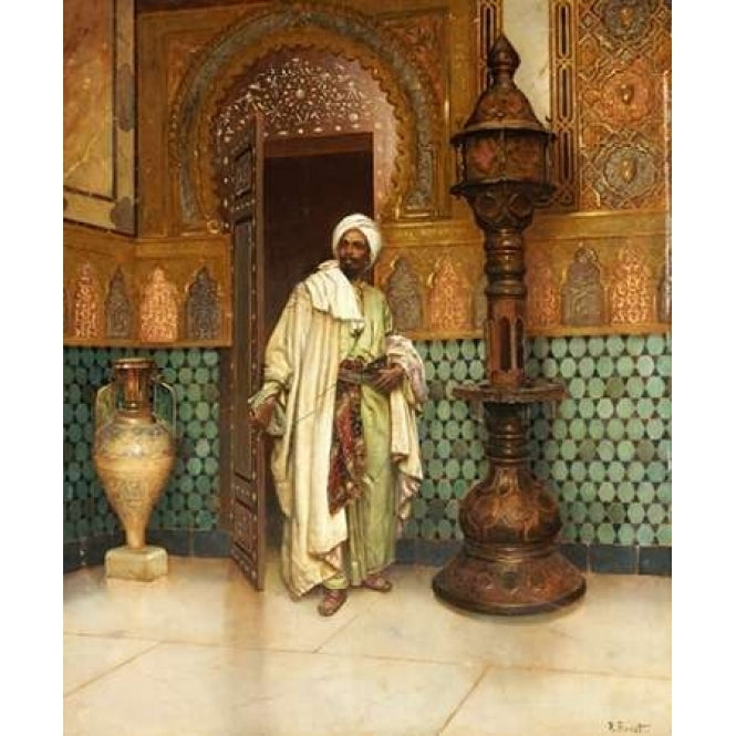 An Arab In a Palace Interior Poster Print by Rudolf Ernst-VARPDX266293 Image 1