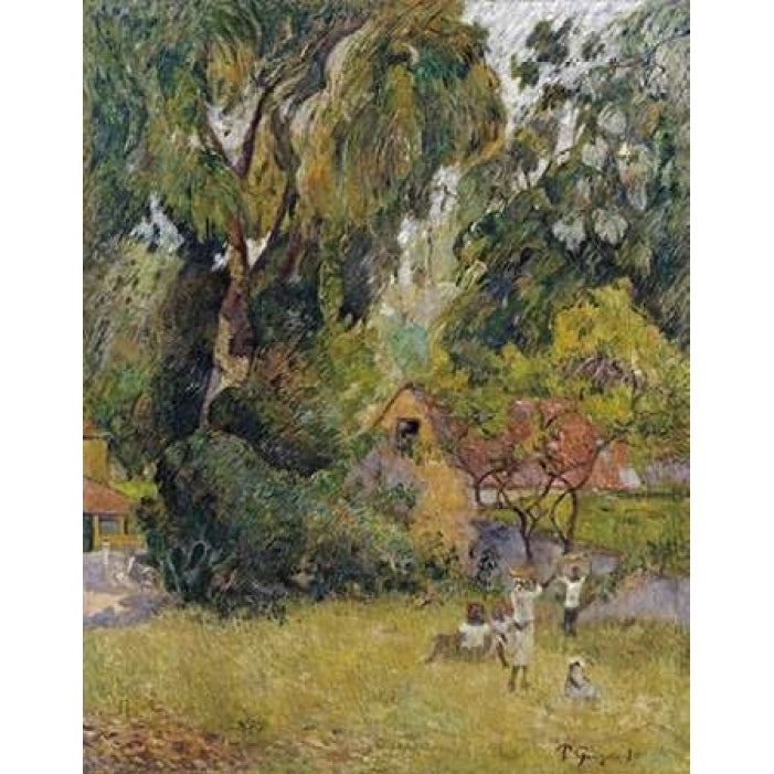 Huts Under The Trees Poster Print by Paul Gauguin-VARPDX266365 Image 2