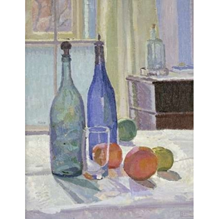 Blue and Green Bottles and Oranges Poster Print by Spencer Frederick Gore-VARPDX266411 Image 2