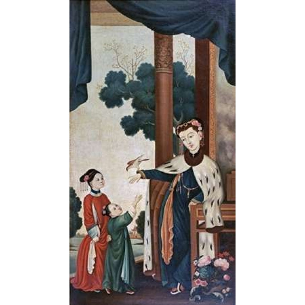 A Mandarins Wife With Their Two Daughters Poster Print by Chinese School -VARPDX266072 Image 2